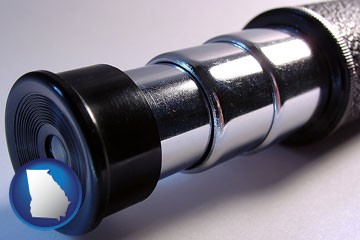 a telescope eyepiece - with Georgia icon